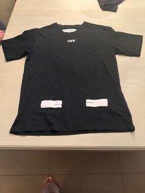 Off-White Black Tee with white